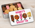 Personalised Nanny's Biscuit Tin – Custom Name Biscuit Tin – Biscuit Gift for Nanny