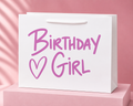 Birthday Girl Gift Bag – Pink Personalised Style Birthday Gift Bag  Description: