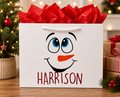 Personalised Snowman Christmas Gift Bag