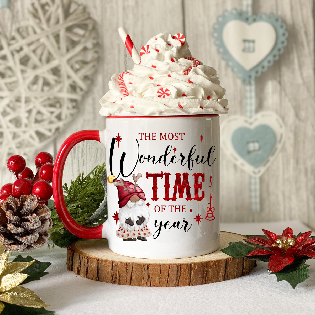 The Most Wonderful Time of the Year Christmas Gonk Mug & Coaster