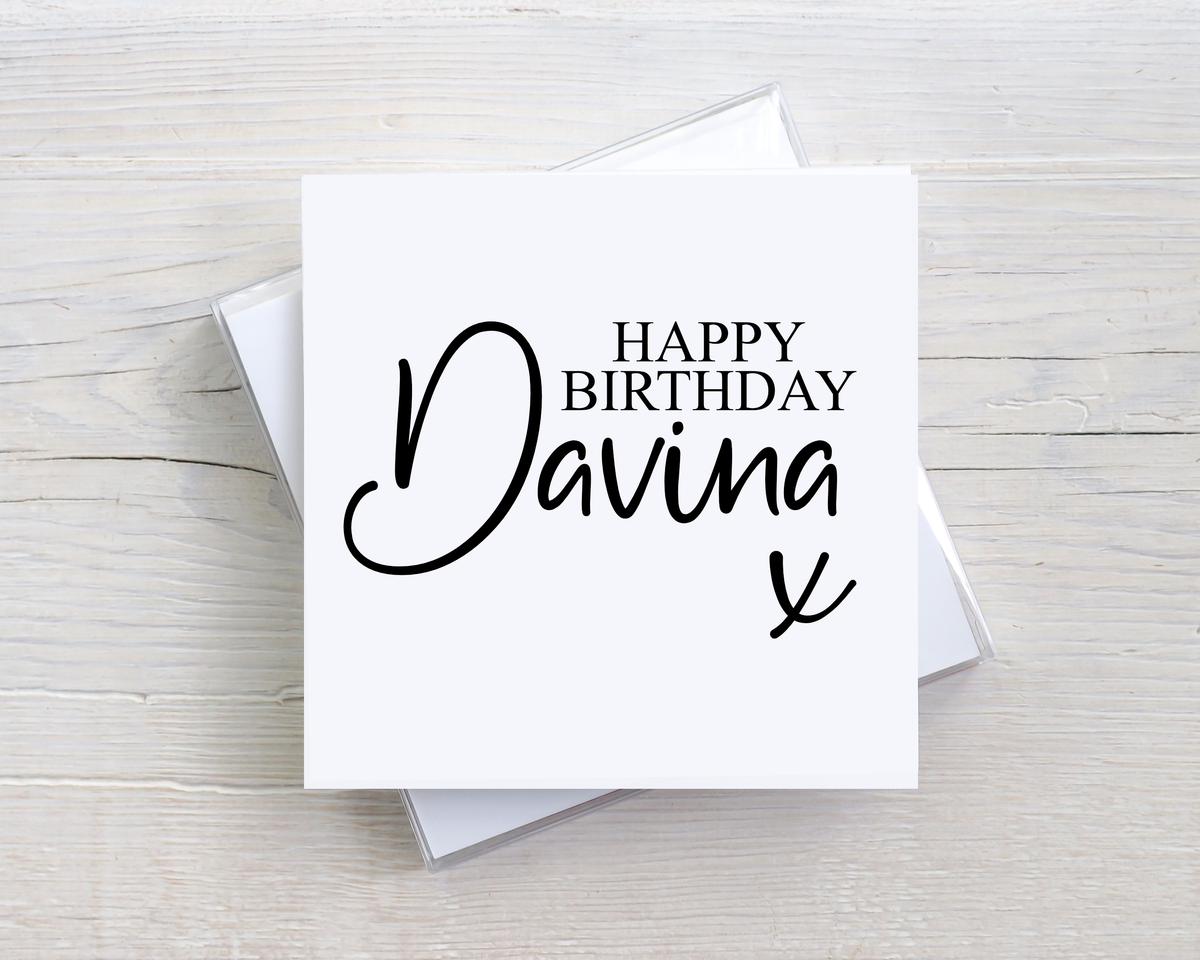 Personalised Birthday Card – Custom Name Happy Birthday Card – Birthday Card for Her or Him