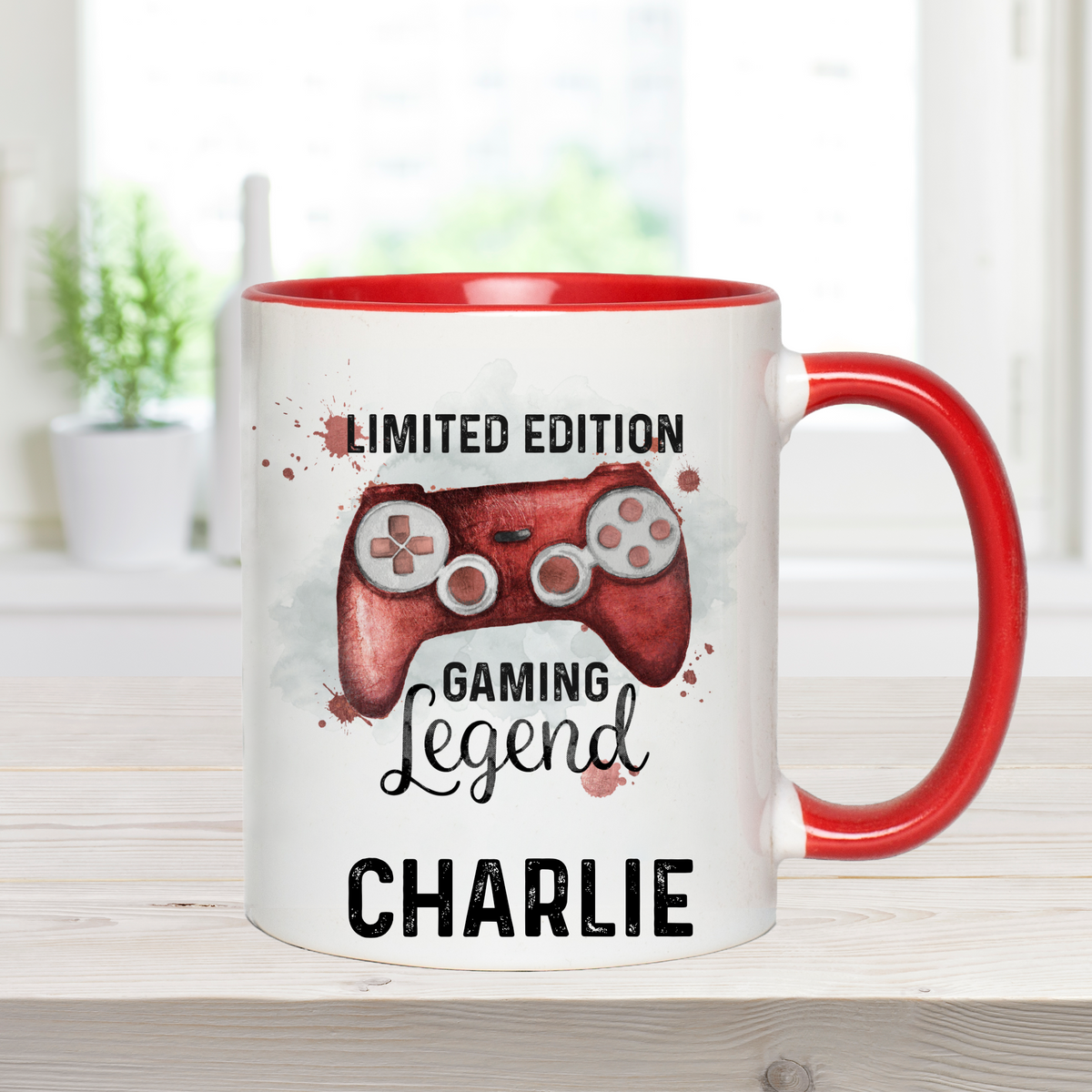 Personalised Gaming Legend Mug & Coaster Set – Gamer Gift with Any Name