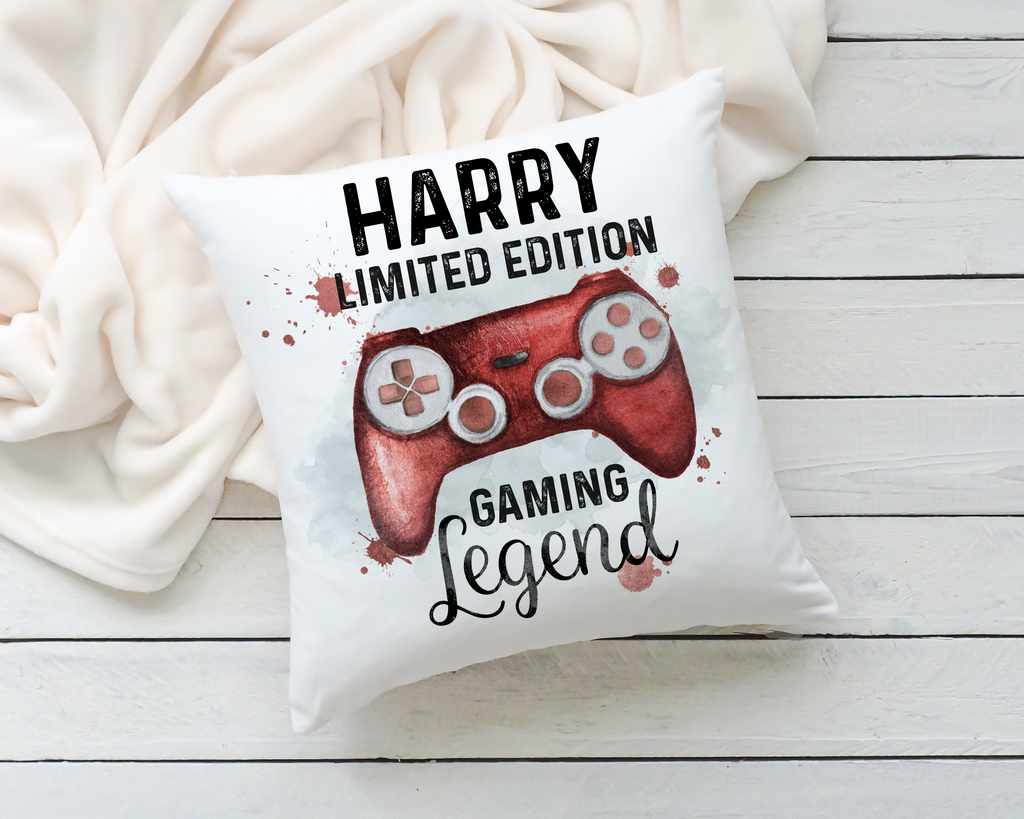 Personalised Gaming Cushion – Custom Name Gamer Cushion – Gaming Legend Gift