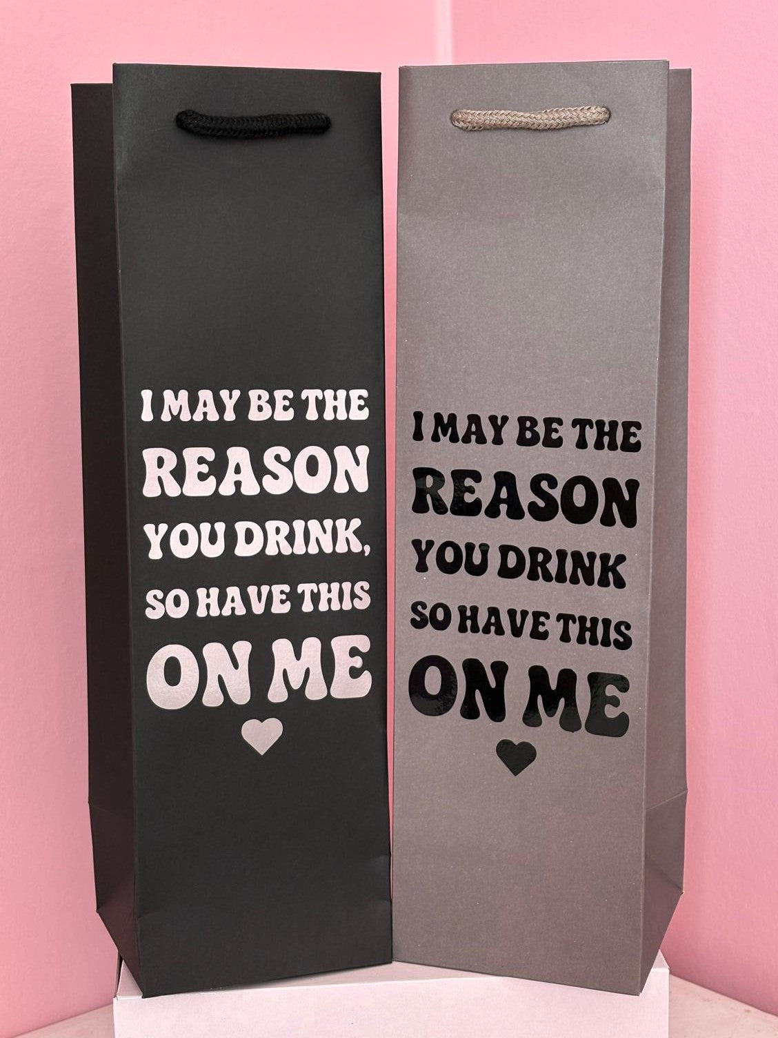 Funny Wine Bottle Gift Bag – I May Be The Reason You Drink