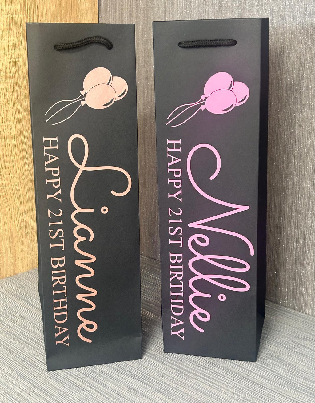 Personalised Bottle Gift Bag – Custom Name & Age Gift Bag