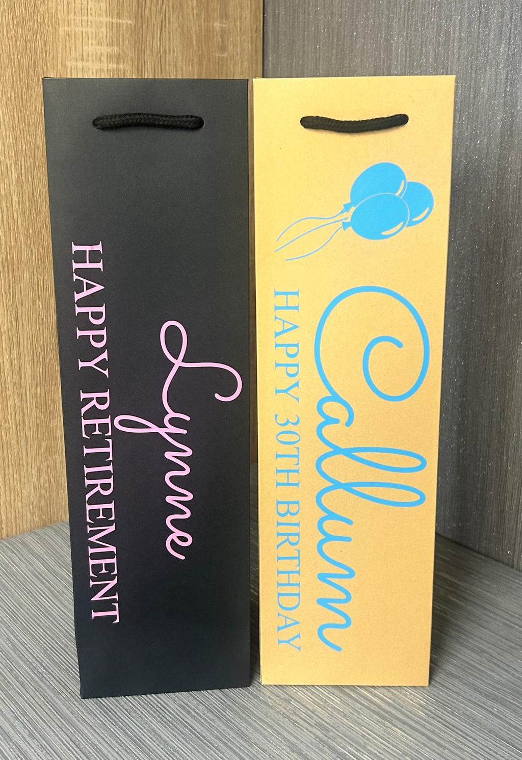 Personalised Bottle Gift Bag – Custom Name & Age Gift Bag