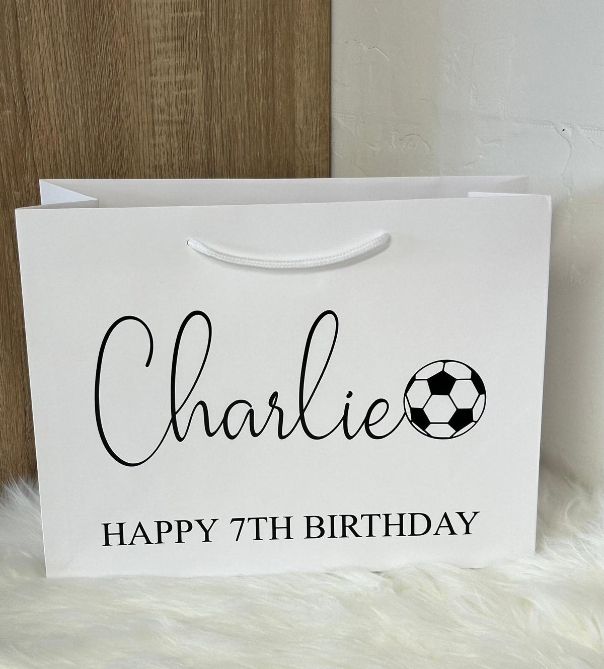 Personalised Football Birthday Gift Bag – Any Name & Age ⚽🎁