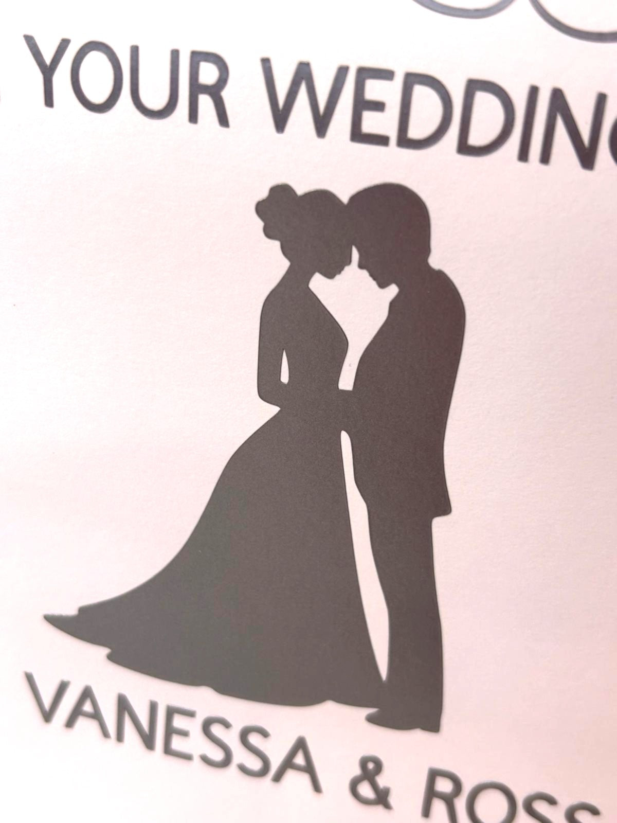 Personalised Wedding Gift Bag – Congratulations On Your Wedding Day – Custom Names