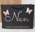 Personalised Nan Birthday Gift Bag – Butterfly Gift Bag – Any Age