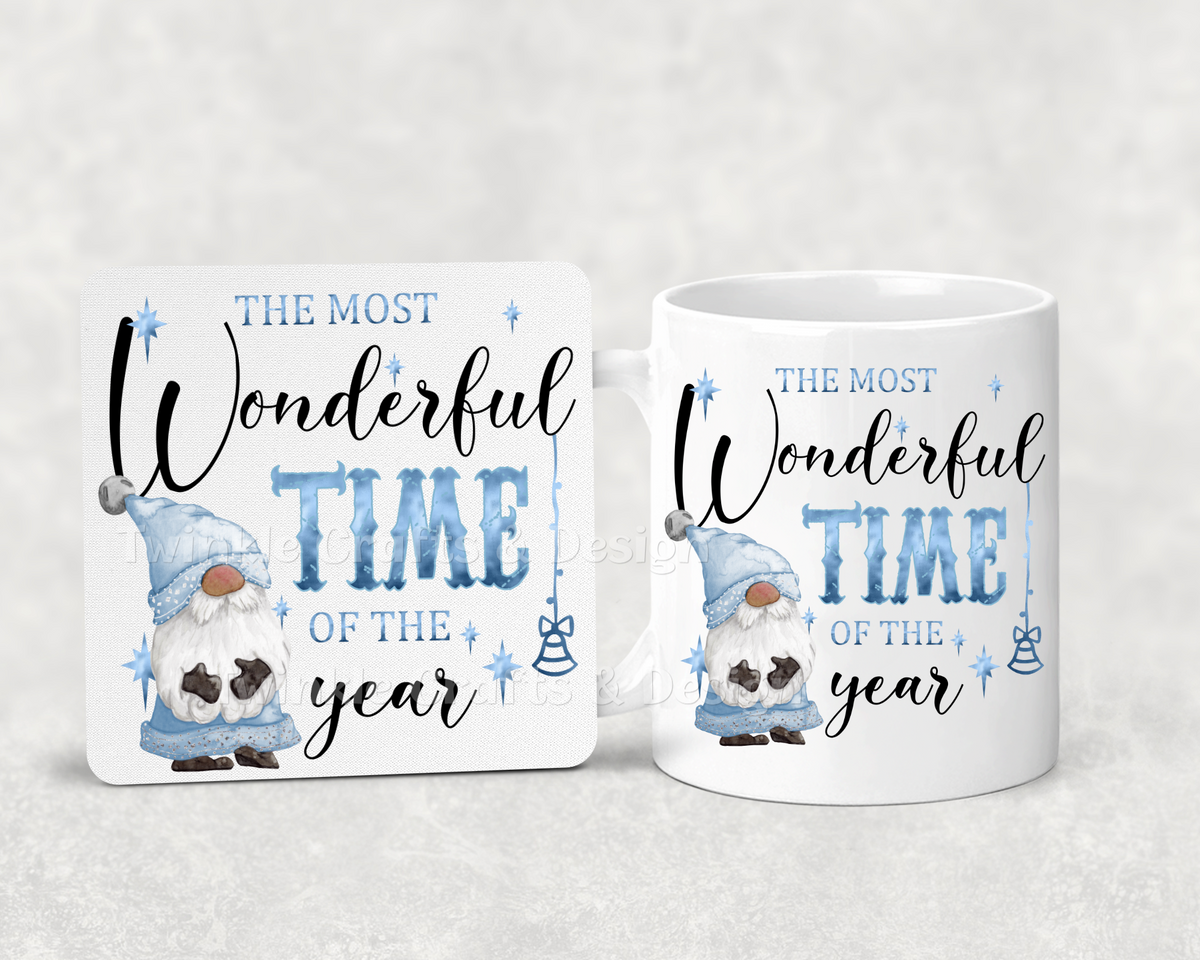 The Most Wonderful Time of the Year Christmas Gonk Mug & Coaster