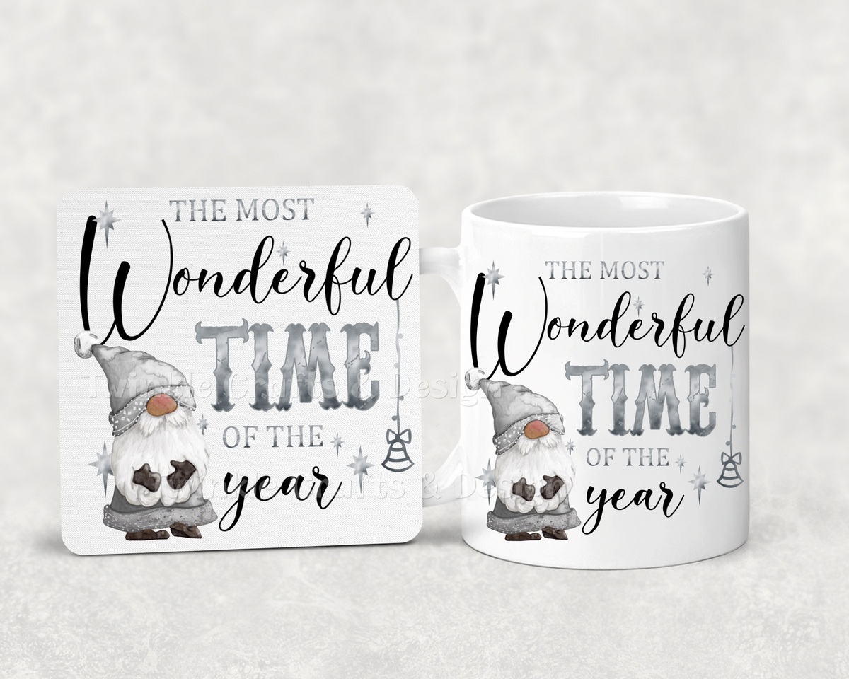 The Most Wonderful Time of the Year Christmas Gonk Mug & Coaster