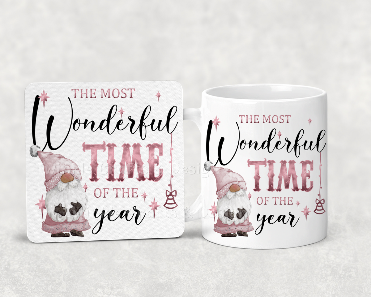 The Most Wonderful Time of the Year Christmas Gonk Mug & Coaster