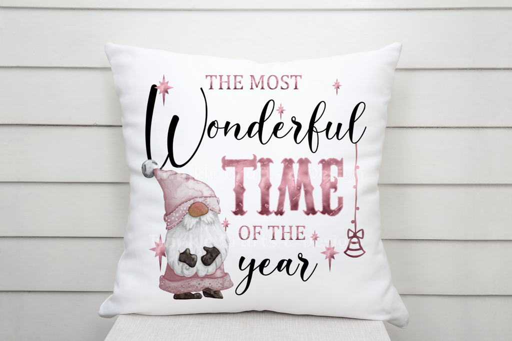 Personalised Family Christmas Cushion – Gonk Christmas Cushion – Choice of Colours