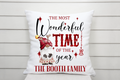 Personalised Family Christmas Cushion – Gonk Christmas Cushion – Choice of Colours