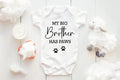Personalised Baby Vest – Big Brother Has Paws – New Baby Gift – New Baby Brother Gift