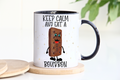 Keep Calm and Eat a Bourbon Mug & Coaster Set – Funny Biscuit Gift