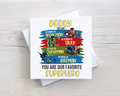 Superhero Daddy Birthday Card – Dad You Are Our Favourite Superhero – Funny Dad Card