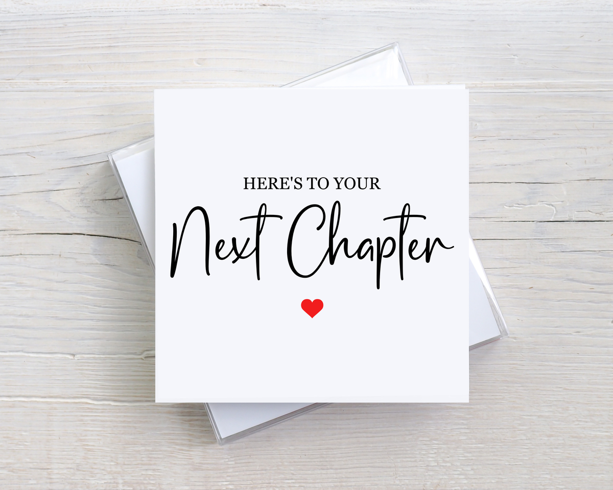 New Chapter Card – Next Chapter Congratulations Card – New Home, New Job or New Beginnings