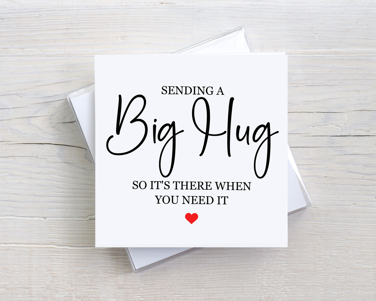 Sending a Big Hug Card – Thinking of You Card – Friendship Card – Sending Hugs