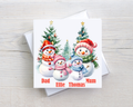Personalised Family Snowman Christmas Card – Custom Names Christmas Card