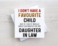 Funny Daughter-in-Law Birthday Card – Favourite Child Card