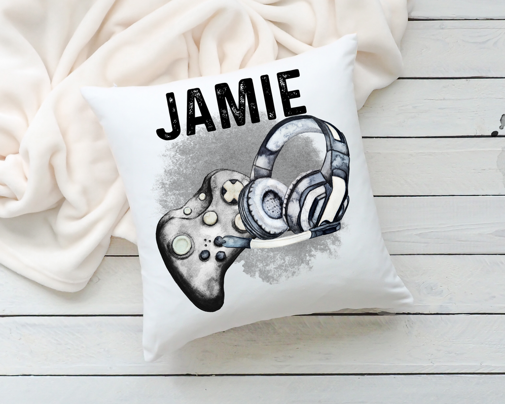 Personalised Gaming Cushion – Custom Name Gamer Gift – Gaming Room Cushion