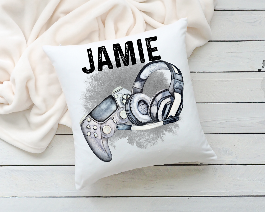 Personalised Gaming Cushion – Custom Name Gamer Gift – Gaming Room Cushion