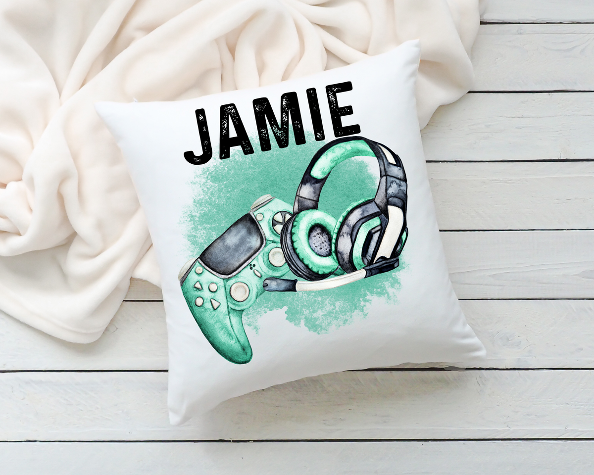 Personalised Gaming Cushion – Custom Name Gamer Gift – Gaming Room Cushion