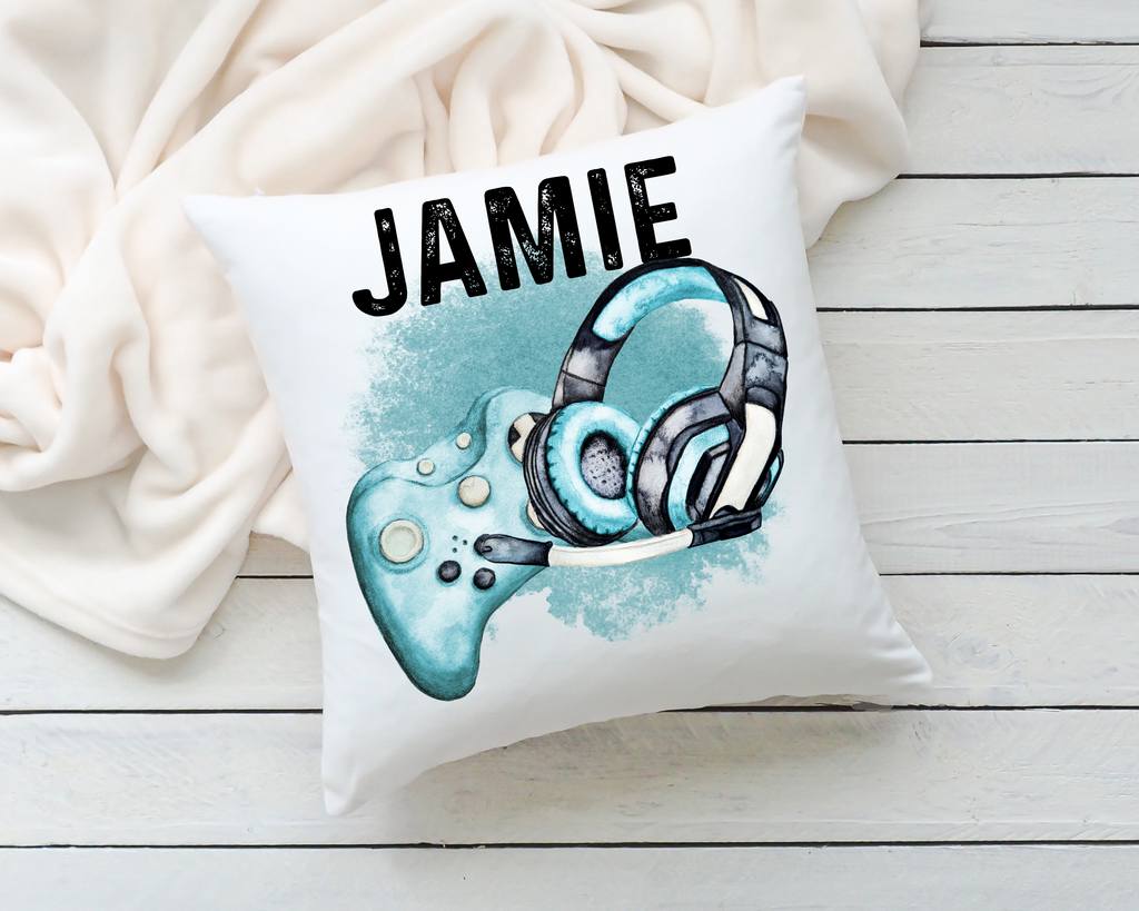 Personalised Gaming Cushion – Custom Name Gamer Gift – Gaming Room Cushion