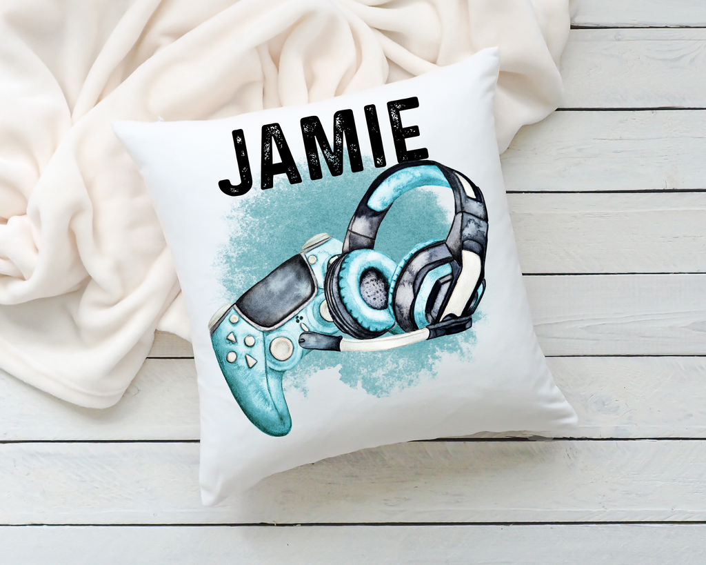 Personalised Gaming Cushion – Custom Name Gamer Gift – Gaming Room Cushion