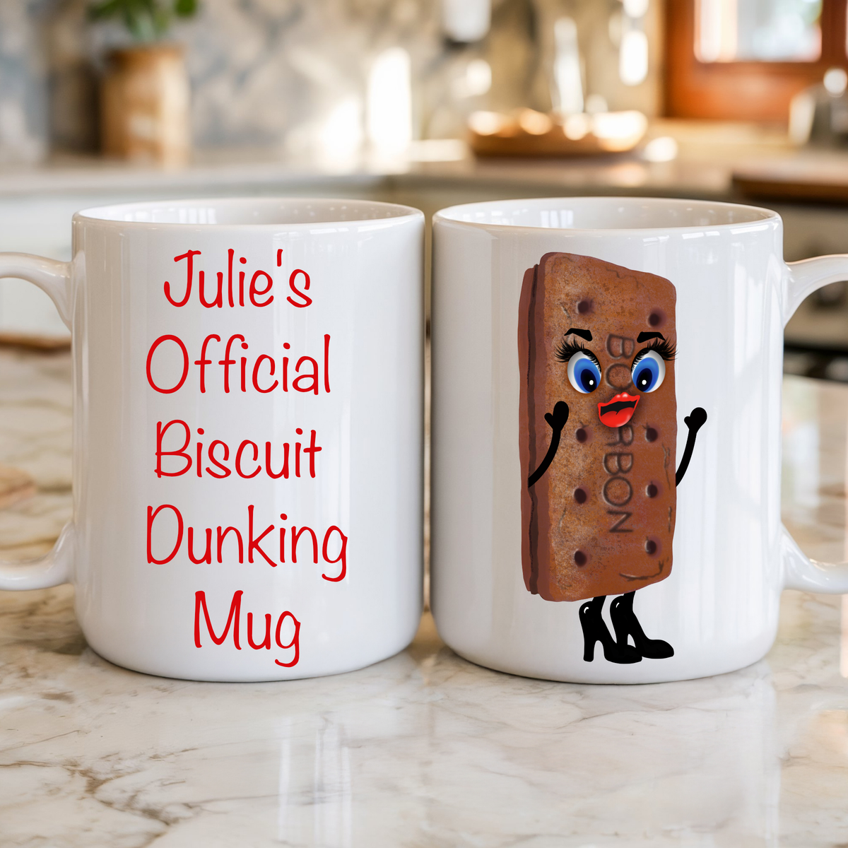 Personalised Bourbon Biscuit Dunking Mug – Custom Name Gift
