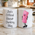 Personalised Pink Wafer Biscuit Dunking Mug – Custom Name Gift