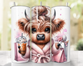 Highland Cow 20oz Skinny Tumbler – Cute Cow Drinks Cup